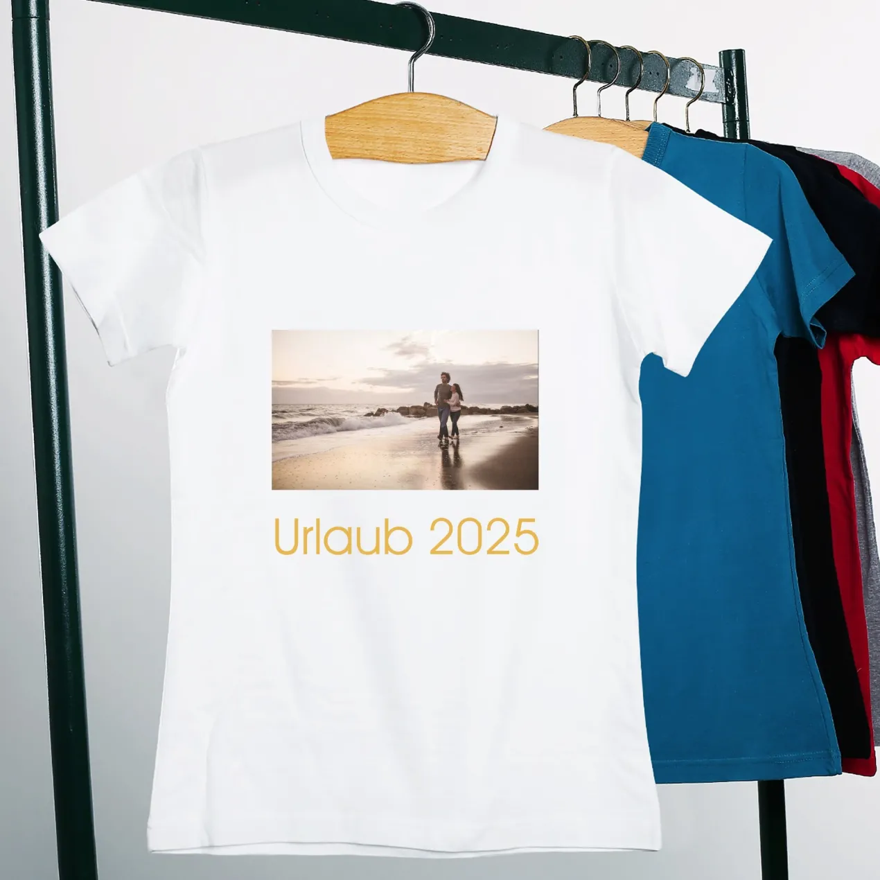 Personalisiertes T-Shirt für Frauen mit eigenem Foto & Text | Weiß