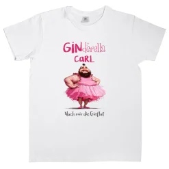 Personalisiertes T-Shirt 'Ginderella' für Männer mit Name & Wunschtext | Weiß
