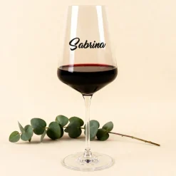 Personalisiertes Weinglas mit Name von Leonardo | Geschenkidee zum Geburtstag und für Weinliebhaber