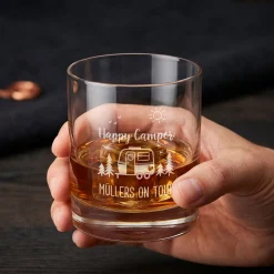 Personalisiertes Whisky Glas für Camper mit Gravur | Camping Whiskeyglas 320 ml