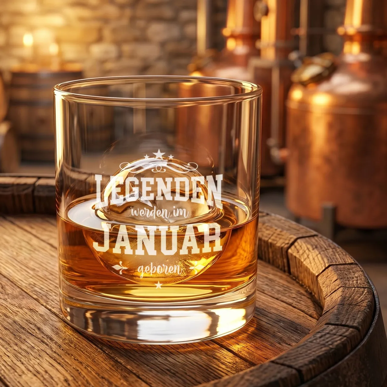 Personalisiertes Whisky Glas mit Gravur als Geschenk zum Geburtstag | 320 ml Whiskeyglas