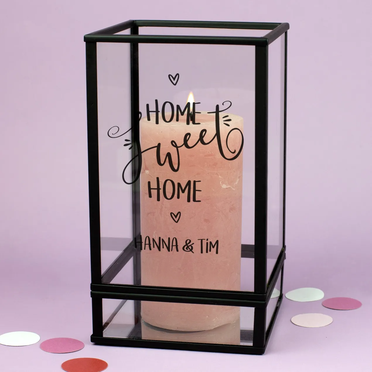 Personalisiertes Windlicht 'Home Sweet Home' | Geschenk zum Einzug & Hausbau | Ritzenhoff & Breker