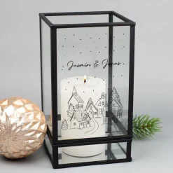 Personalisiertes Windlicht mit Wunschtext in Laternenform | Weihnachtsgeschenk | Ritzenhoff & Breker