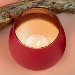 Personalisiertes Windlicht zu Ramadan mit graviertem Mandala-Motiv | Rot oder Grün
