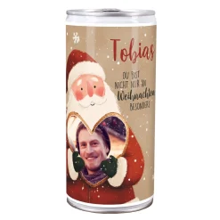 Personalisiertes XL Weihnachtsbier mit Foto & Name | Biergeschenk im Santa-Design zu Weihnachten