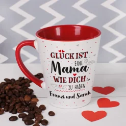 Personalisierte Tasse – „Glück ist, eine Mama wie dich zu haben“ mit Wunschtext
