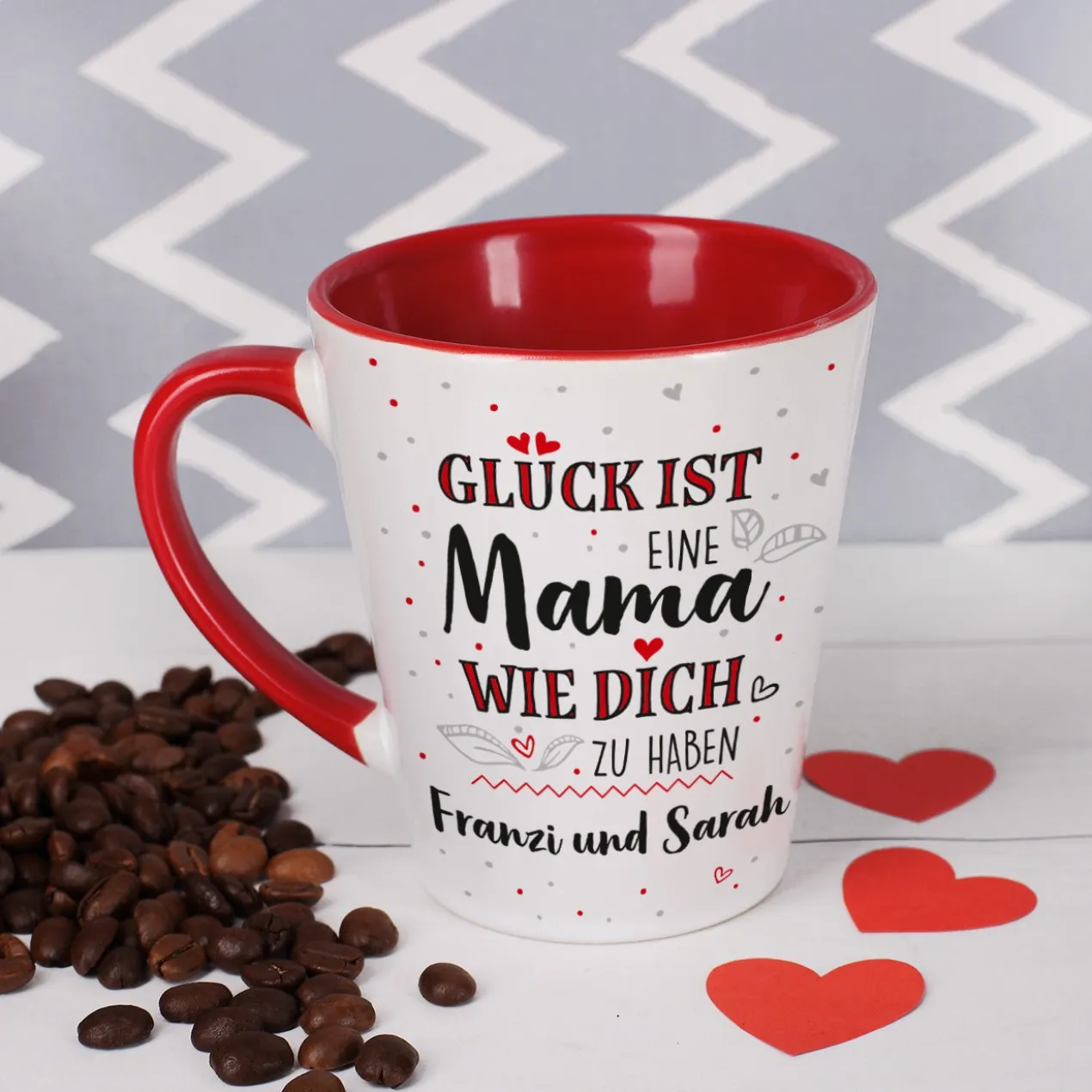 Personalisierte Tasse – „Glück ist, eine Mama wie dich zu haben“ mit Wunschtext