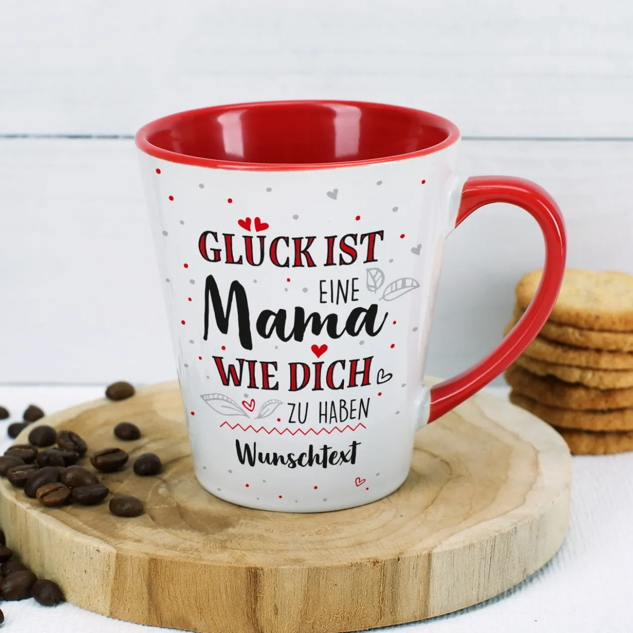 Personalisierte Tasse – „Glück ist, eine Mama wie dich zu haben“ mit Wunschtext