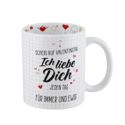 Personalisierte Tasse 'Ich liebe dich jeden Tag' mit Wunschtext | Geschenk für Paare & Valentinstag