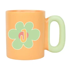 Personalisierte Tasse mit Blume & Initiale | Bunter Porzellan Kaffeebecher von Ritzenhoff & Breker