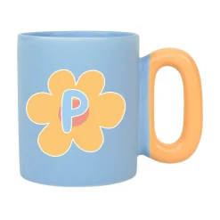 Personalisierte Tasse mit Blume & Initiale | Bunter Porzellan Kaffeebecher von Ritzenhoff & Breker