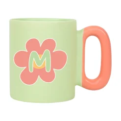 Personalisierte Tasse mit Blume & Initiale | Bunter Porzellan Kaffeebecher von Ritzenhoff & Breker