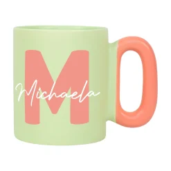 Personalisierte Tasse mit Initiale & Name | Bunter Porzellan Kaffeebecher von Ritzenhoff & Breker