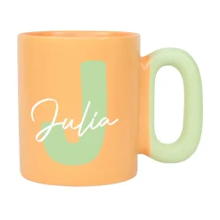 Personalisierte Tasse mit Initiale & Name | Bunter Porzellan Kaffeebecher von Ritzenhoff & Breker