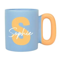 Personalisierte Tasse mit Initiale & Name | Bunter Porzellan Kaffeebecher von Ritzenhoff & Breker