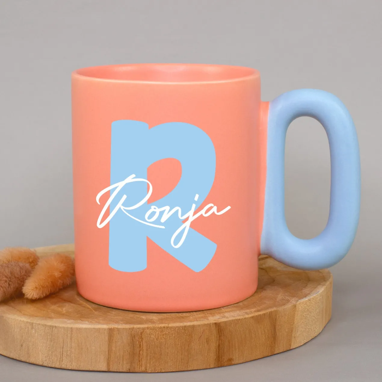 Personalisierte Tasse mit Initiale & Name | Bunter Porzellan Kaffeebecher von Ritzenhoff & Breker