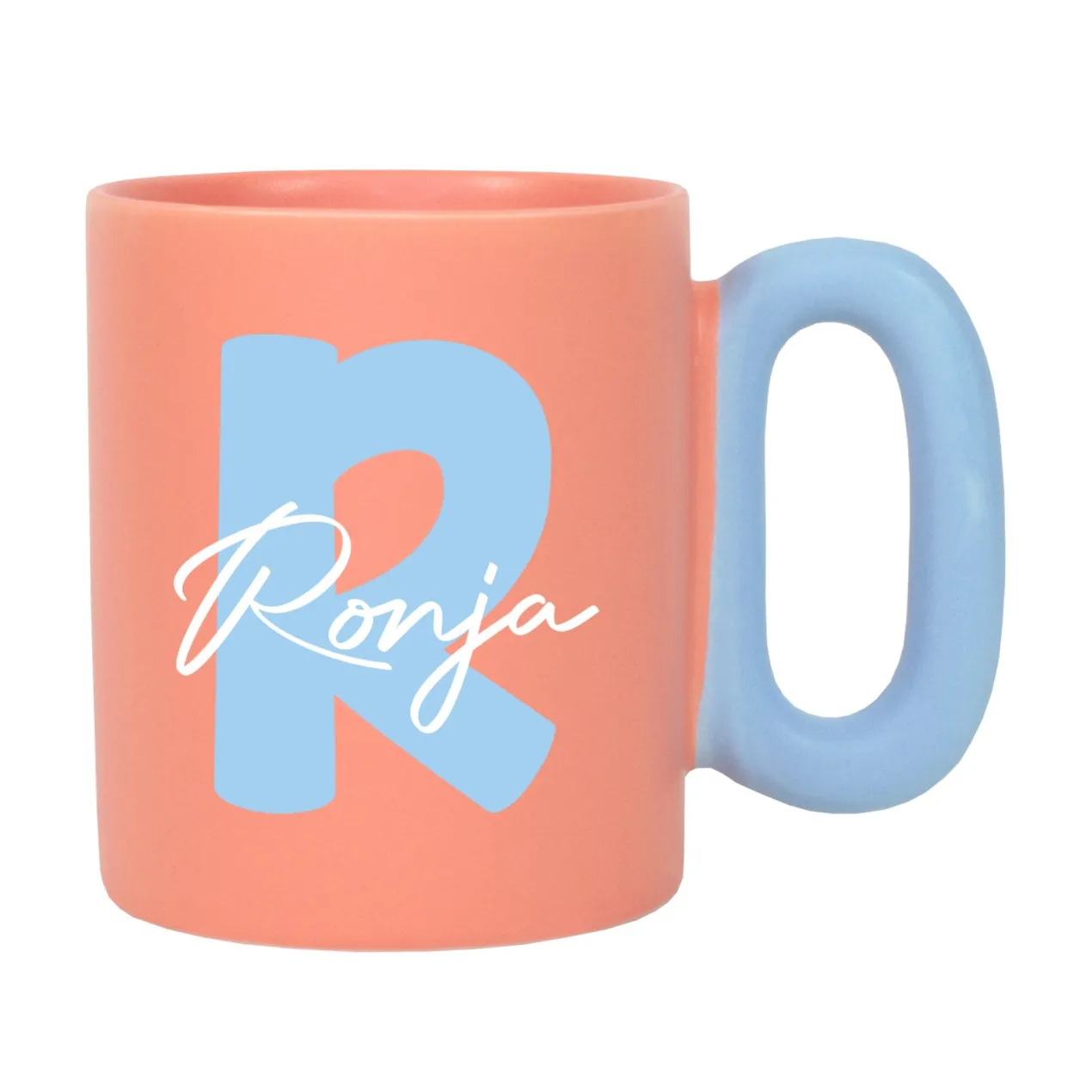 Personalisierte Tasse mit Initiale & Name | Bunter Porzellan Kaffeebecher von Ritzenhoff & Breker
