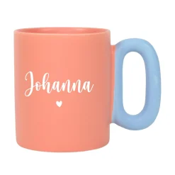 Personalisierte Tasse mit Name & Herz Motiv | Bunter Porzellan Kaffeebecher von Ritzenhoff & Breker