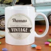 personalisierte Tasse zum Geburtstag - Nicht alt, sondern vintage!