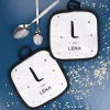 Personalisierte Topflappen im 2er Set mit Initiale & Name | Sterne-Motiv