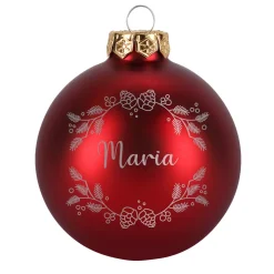 Personalisierte Weihnachtskugeln mit Name | Weihnachtsbaumkugeln & Christbaumkugeln mit Farbauswahl