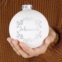 Personalisierte Weihnachtskugeln mit Name | Weihnachtsbaumkugeln & Christbaumkugeln mit Farbauswahl