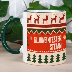 Personalisierte Weihnachtstasse - Glühweintester mit Wunschnamen