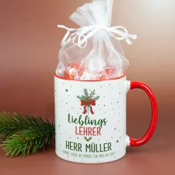 Personalisierte Weihnachtstasse für Lieblingsmenschen mit Wunschtext | Geschenk für Weihnachten
