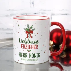 Personalisierte Weihnachtstasse für Lieblingsmenschen mit Wunschtext | Geschenk für Weihnachten