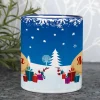 Personalisierte Weihnachtstasse mit Namen in Blau