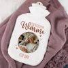 Personalisierte Wärmflasche mit Foto & Name | Wärme schenken mit Herz für Familie & Freunde