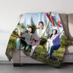 Personalisierte XXL Kuscheldecke mit Foto | Sherpadecke 150x200cm