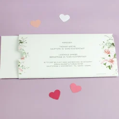 Personalisierte Ziehkarte als Hochzeitseinladung mit Junge & Mädchen | Effektkarte zur Hochzeit