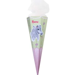 Pferde-Schultüte mit 3D Elementen und Name