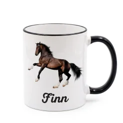 Pferde Tasse mit Clydesdale und Name