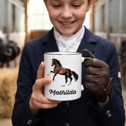Pferde Tasse mit Clydesdale und Name