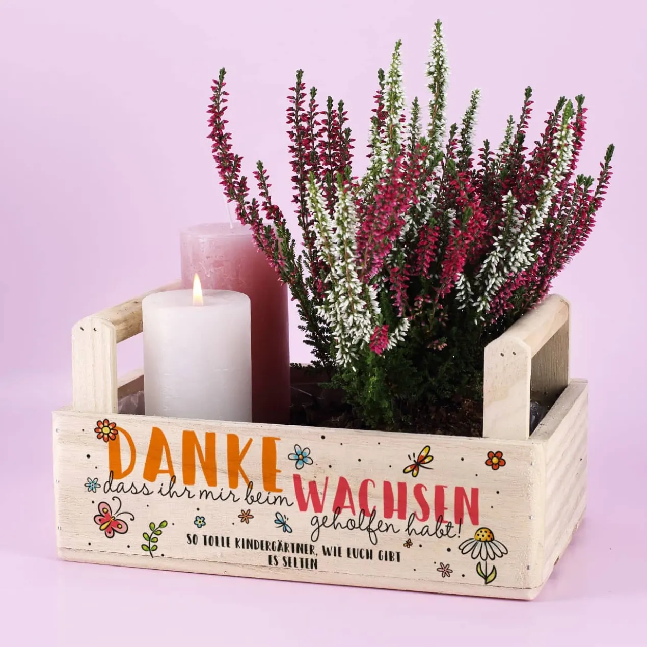 Pflanzkiste als Dankeschön für Erzieher