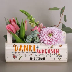 Pflanzkiste als Dankeschön für Erzieher