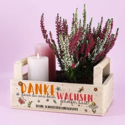 Pflanzkiste als Dankeschön für Erzieher