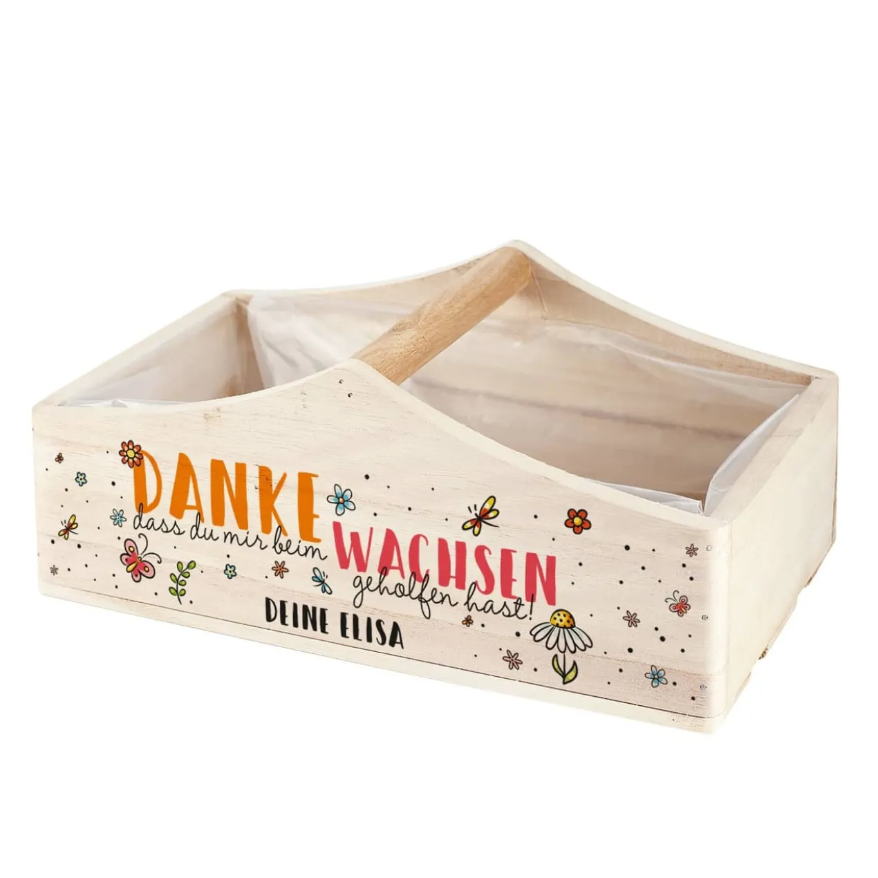 Pflanzkorb für Erzieher - Danke, dass du uns beim Wachsen geholfen hast!