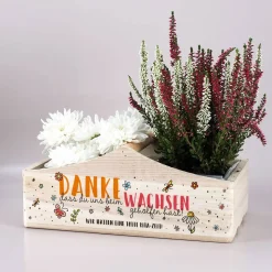 Pflanzkorb für Erzieher - Danke, dass du uns beim Wachsen geholfen hast!