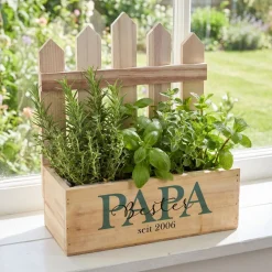 Pflanzkorb Zaun für den besten Papa mit persönlichem Aufdruck