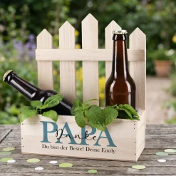 Pflanzkorb Zaun für den besten Papa mit persönlichem Aufdruck