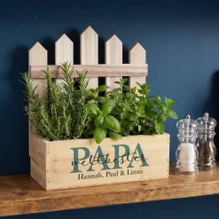 Pflanzkorb Zaun für den besten Papa mit persönlichem Aufdruck