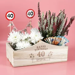 Pflanzkorb zum Geburtstag als Geldgeschenk oder Dekoration