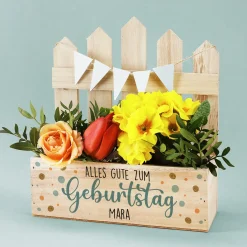 Pflanzkorb zum Geburtstag mit Name