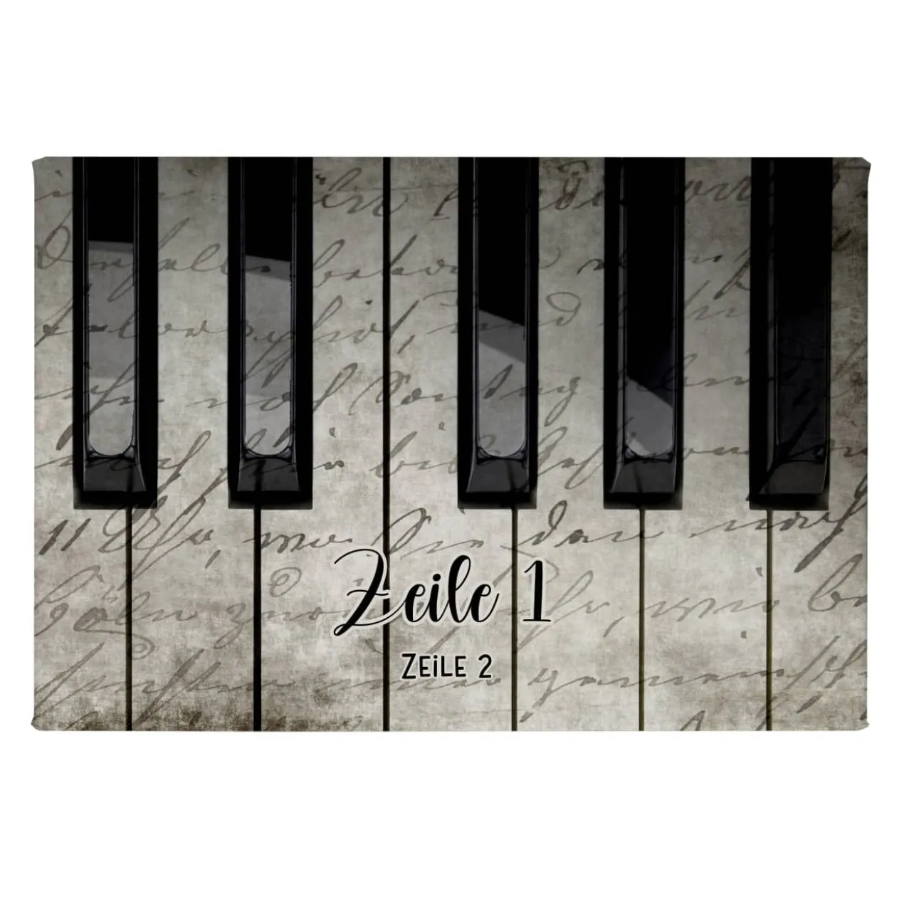 Piano - Leinwand mit zwei Zeilen Text 40x60cm