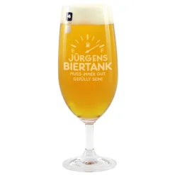 Pilsglas "Biertank" mit Namensgravur