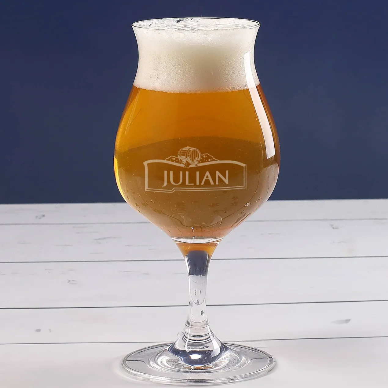 Pilsglas mit Biermotiv und Wunschname graviert