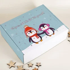 Pinguin Adventskalender zum selber Füllen mit Wunschtext
